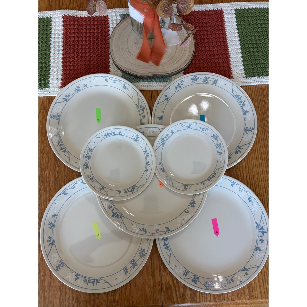 Corelle First of Springs Dinnerware Set 7pc Vitrelle Plates USA